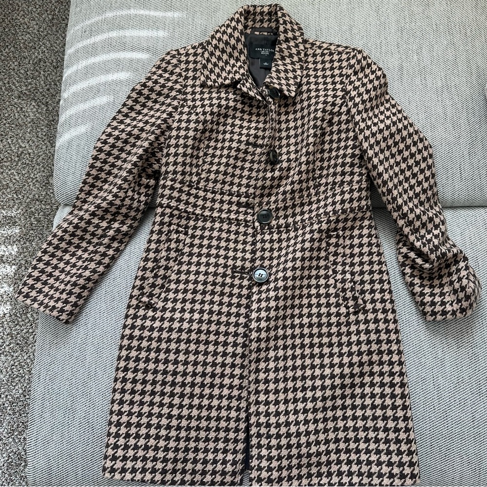 Ann Taylor Houndstooth Coat